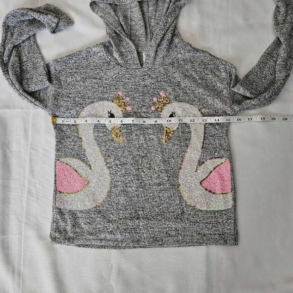 Member's Mark Kids Light Gray Heather My Favorite Cozy Hoodie Sweater Size 7/8 - Picture 7 of 9